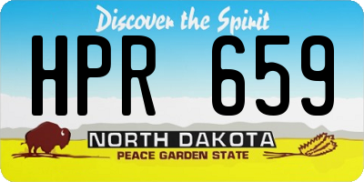 ND license plate HPR659