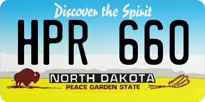 ND license plate HPR660