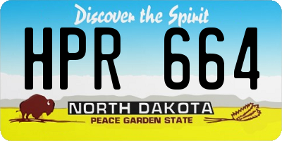 ND license plate HPR664