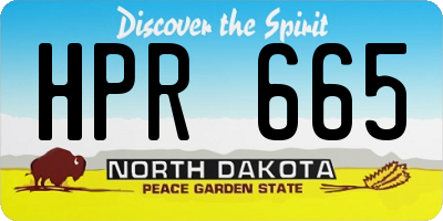 ND license plate HPR665
