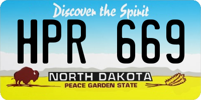 ND license plate HPR669