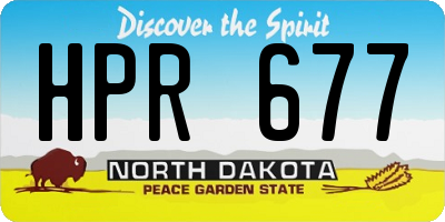 ND license plate HPR677