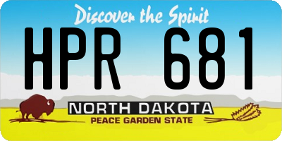 ND license plate HPR681