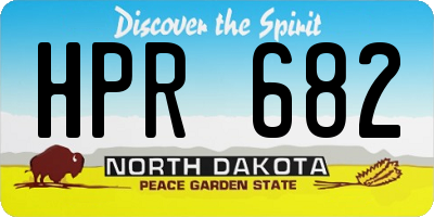 ND license plate HPR682