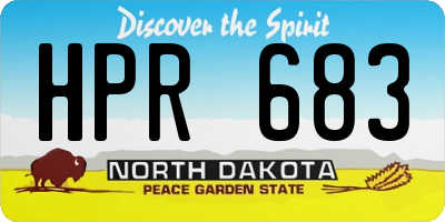 ND license plate HPR683