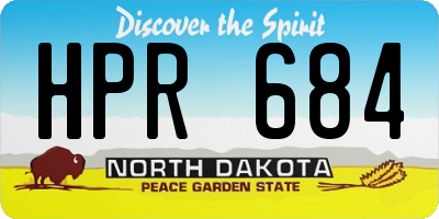 ND license plate HPR684