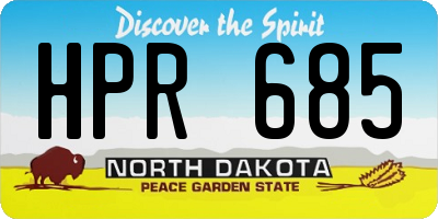 ND license plate HPR685