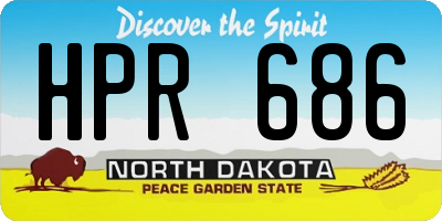 ND license plate HPR686