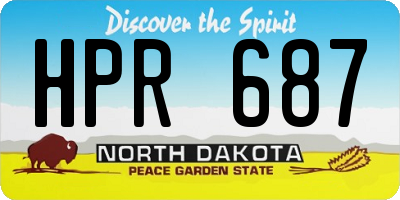 ND license plate HPR687