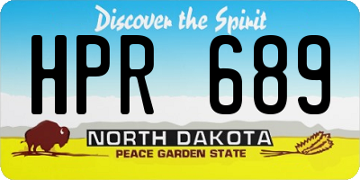 ND license plate HPR689