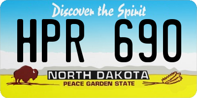 ND license plate HPR690