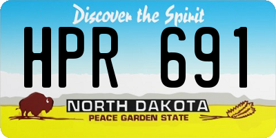 ND license plate HPR691