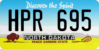 ND license plate HPR695