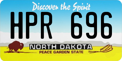 ND license plate HPR696
