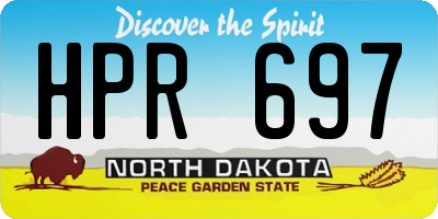 ND license plate HPR697