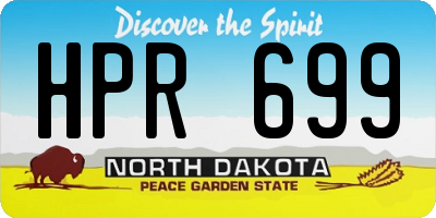 ND license plate HPR699