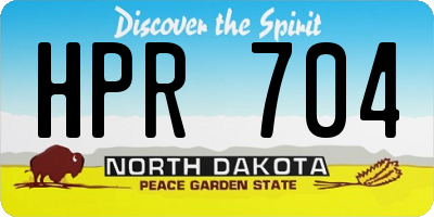ND license plate HPR704