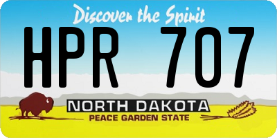 ND license plate HPR707