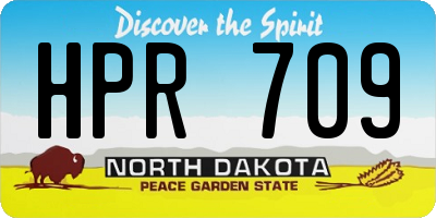 ND license plate HPR709