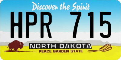 ND license plate HPR715