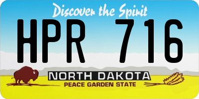 ND license plate HPR716