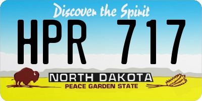 ND license plate HPR717