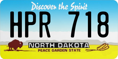 ND license plate HPR718