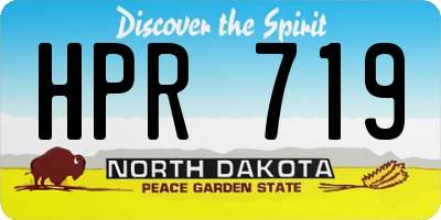 ND license plate HPR719