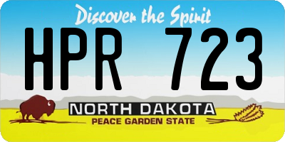 ND license plate HPR723