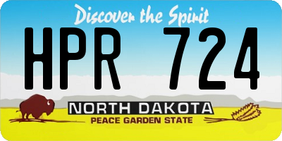 ND license plate HPR724