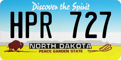 ND license plate HPR727
