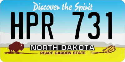 ND license plate HPR731