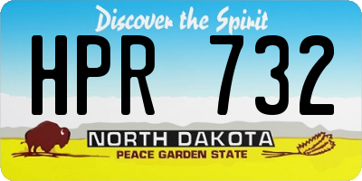 ND license plate HPR732