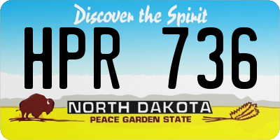 ND license plate HPR736
