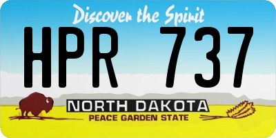 ND license plate HPR737