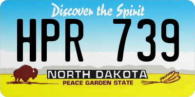 ND license plate HPR739