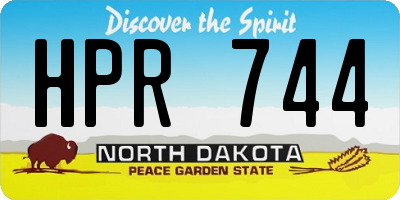 ND license plate HPR744