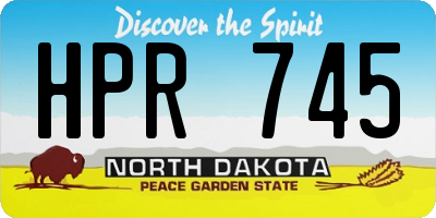 ND license plate HPR745