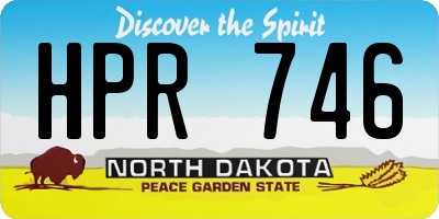 ND license plate HPR746