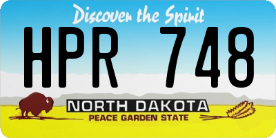 ND license plate HPR748