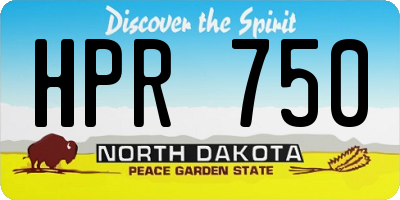 ND license plate HPR750