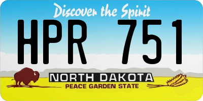 ND license plate HPR751