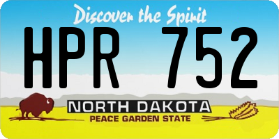 ND license plate HPR752