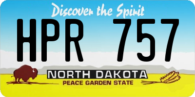 ND license plate HPR757