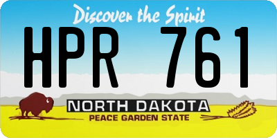 ND license plate HPR761
