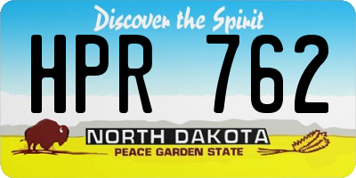 ND license plate HPR762