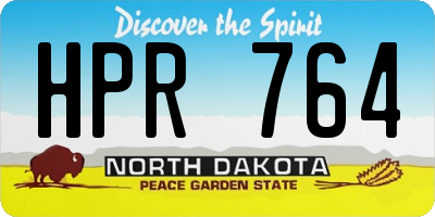 ND license plate HPR764