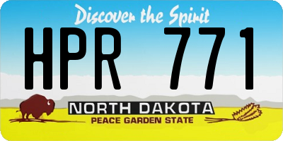 ND license plate HPR771