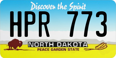 ND license plate HPR773