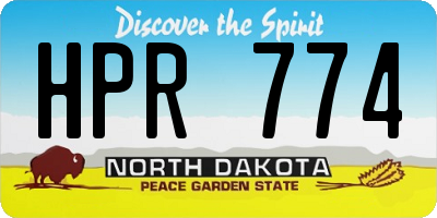 ND license plate HPR774